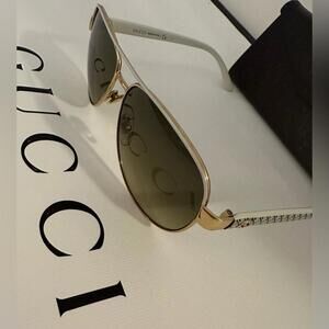 Gucci Aviator Sunglasses GG4239-S DZBED Gold/Ivory EUC